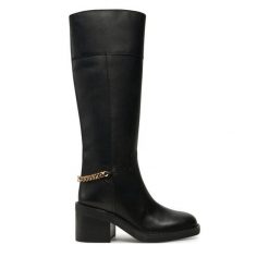Kozaki MICHAEL Michael Kors. Czarne kozaki damskie MICHAEL Michael Kors, bez obcasa, na słupku, bez zapięcia. Za 1,519.00 zł.