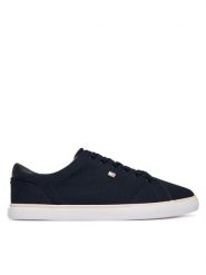 Tommy Hilfiger Sneakersy Th Low Profile Vulc Canvas FW0FW09102 Granatowy. Niebieskie obuwie sportowe damskie Tommy Hilfiger, z materiału, bez zapięcia. Za 289.99 zł.