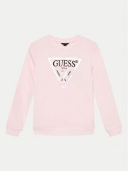 Guess Bluzka J74Q10 KAUG0 Różowy Regular Fit. Czerwone bluzki i koszule dziewczęce Guess, z aplikacjami, z bawełny, bez kołnierzyka, bez ramiączek. Za 99.99 zł.