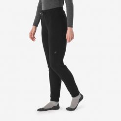 Legginsy trekkingowe damskie polarowe Forclaz MT100. Czarne legginsy damskie QUECHUA, m, bez wzorów, z dzianiny. Za 59.99 zł.