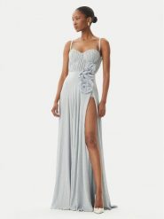 Elisabetta Franchi Sukienka wieczorowa AB-R22-52E2 Niebieski jasny Regular Fit. Niebieskie sukienki damskie Elisabetta Franchi, bez wzorów, z wiskozy, wizytowe, bez ramiączek. Za 1,699.99 zł.