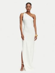 Elisabetta Franchi Sukienka wieczorowa AM-43B-62E2-V600 Biały Slim Fit. Białe sukienki damskie Elisabetta Franchi, bez wzorów, z wiskozy, wizytowe, bez ramiączek. Za 2,549.00 zł.