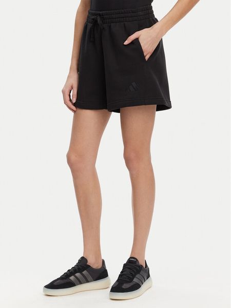 Adidas Szorty sportowe ALL SZN Fleece JI6529 Czarny Loose Fit. Czarne spodenki sportowe damskie Adidas, s, bez wzorów, z bawełny. Za 129.99 zł.