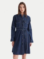 Weekend Max Mara Sukienka jeansowa Balenio 2525226081 Granatowy Regular Fit. Niebieskie sukienki damskie Weekend Max Mara, bez wzorów, z bawełny, bez ramiączek. Za 979.99 zł.