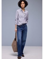 Street One Koszula w kolorze granatowo-białym rozmiar: 38. Białe koszule damskie Street One, bez wzorów, z bawełny, street, bez kołnierzyka, bez ramiączek. Za 132.98 zł.