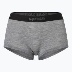 Bokserki termoaktywne damskie super.natural Tundra 175 Boyfriend Hipster. Szare bokserki damskie super.natural, bez wzorów, z materiału. Za 169.99 zł.