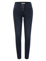 Timezone Dżinsy "Enya" - Slim fit - w kolorze granatowym rozmiar: W27/L32. Niebieskie jeansy damskie Timezone, z podwyższonym stanem. Za 183.59 zł.