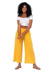 Aller Simplement Spodnie w kolorze żółtym rozmiar: 34-40. Żółte spodnie materiałowe damskie Aller Simplement, bez wzorów, z bawełny. Za 78.99 zł.