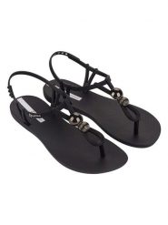 Ipanema Sandały w kolorze czarnym rozmiar: 39. Czarne sandały damskie Ipanema, bez wzorów, z otwartym noskiem, bez obcasa, bez zapięcia. Za 74.99 zł.