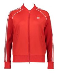 Adidas Bluza w kolorze czerwonym rozmiar: 32. Czerwone bluzy damskie Adidas, bez wzorów, bez kaptura. Za 166.49 zł.
