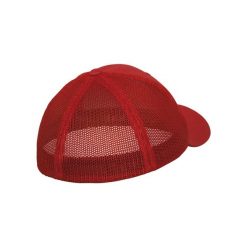 Czapka Flexfit Trucker. Czerwone czapki damskie FLEXFIT, bez wzorów, z bawełny. Za 67.65 zł.