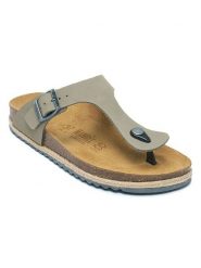 Mandel Skórzane japonki w kolorze szarym rozmiar: 39. Szare klapki damskie Mandel, bez wzorów, z otwartym noskiem, bez obcasa, bez zapięcia. Za 130.99 zł.