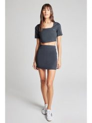 Adidas Spódnica w kolorze antracytowym rozmiar: M. Czarne spódnice damskie Adidas, m, bez wzorów, prążkowane, mini. Za 83.42 zł.