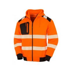 Bezpieczna bluza z kapturem z recyklingu Result. Brązowe bluzy damskie RESULT, xl, bez wzorów, z polaru, z kapturem. Za 236.15 zł.