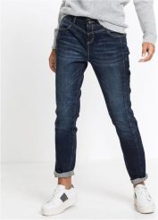 Dżinsy straight, mid waist. Niebieskie jeansy damskie bonprix. Za 149.99 zł.