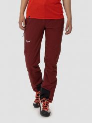 Salewa Spodnie funkcyjne "Orval 3" w kolorze bordowym rozmiar: 36. Czerwone spodnie dresowe damskie Salewa, bez wzorów. Za 409.95 zł.
