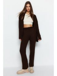 Trendyol 2-częściowy zestaw w kolorze brązowym rozmiar: L. Brązowe swetry klasyczne damskie Trendyol, l, bez kołnierzyka. Za 108.99 zł.