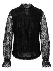 More & More Bluzka w kolorze czarnym rozmiar: 34. Czarne bluzki damskie More & More, bez wzorów, z koronki, bez kołnierzyka, bez ramiączek. Za 126.45 zł.