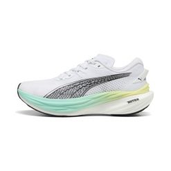 Damskie buty do biegania Puma Deviate Nitro 3. Białe obuwie sportowe damskie Puma, bez zapięcia, do biegania. W wyprzedaży za 651.50 zł.
