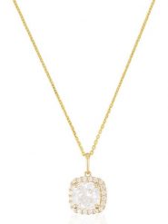 OR ÉCLAT Złoty naszyjnik "Biella" z zawieszką - dł. 43 cm rozmiar: onesize. Białe naszyjniki damskie Or Éclat, z cyrkonią, złote. Za 826.99 zł.