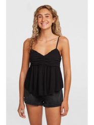 O'Neill Bluzka "Reeta" w kolorze czarnym rozmiar: XS. Czarne bluzki damskie O'Neill, xs, bez wzorów, z wiskozy, bez kołnierzyka, bez ramiączek. Za 70.08 zł.