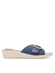 Go Soft Klapki LAH3T9092-3 Granatowy. Niebieskie klapki damskie GO SOFT, bez wzorów, z materiału, bez obcasa, bez zapięcia. Za 119.99 zł.