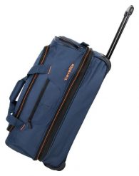 Torba podróżna na kółkach Basics S 51–64 L dla dorosłych unisex. Czerwone torby podróżne Travelite, bez wzorów, z materiału. Za 302.50 zł.