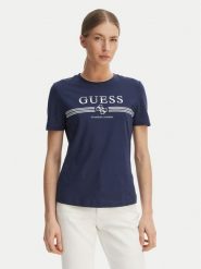 Guess T-Shirt V6GI07 K2968 Czarny Regular Fit. Czarne t-shirty damskie Guess, xs, z aplikacjami, z bawełny, bez kołnierzyka. Za 154.99 zł.