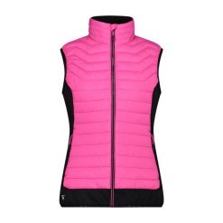 Kamizelka hybrydowa damska CMP. Czerwone kamizelki damskie CMP, l, bez wzorów, z puchu, bez kaptura. Za 422.85 zł.