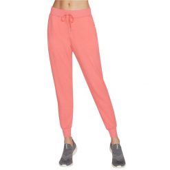 Spodnie sportowe damskie Skechluxe Restful Jogger Pant. Czerwone spodnie sportowe damskie Skechers, s, bez wzorów, z elastanu, na fitness i siłownię. Za 159.99 zł.