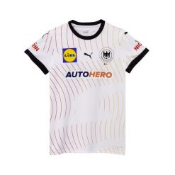 Damska koszulka domowa reprezentacji Niemiec w piłce ręcznej 2024 PUMA. Białe koszulki sportowe damskie Puma, bez wzorów, bez ramiączek, do piłki ręcznej. W wyprzedaży za 244.60 zł.