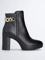 Liu Jo Skórzane botki w kolorze czarnym rozmiar: 36. Czarne botki damskie Liu Jo, bez obcasa, bez zapięcia. Za 588.95 zł.