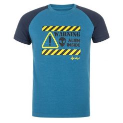 T-shirt in cotone per bambino Kilpi SALO-JB. Niebieskie t-shirty damskie Kilpi, bez wzorów, bez kołnierzyka. Za 50.25 zł.