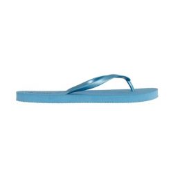 Klapki damskie Softee Creta. Niebieskie klapki damskie Softee, bez wzorów, z materiału, bez obcasa, bez zapięcia. Za 126.99 zł.