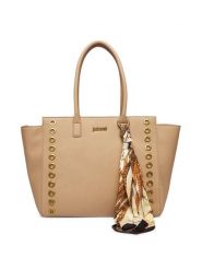 Just Cavalli Torebka 80RA4BF3 ZSB81 Brązowy. Brązowe shopper bag Just Cavalli, bez wzorów, ze skóry, bez dodatków. Za 849.99 zł.