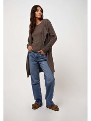 AUTHENTIC CASHMERE Kaszmirowy kardigan "Chésery" w kolorze khaki rozmiar: M. Brązowe kardigany damskie AUTHENTIC CASHMERE, m, bez wzorów, z kaszmiru. Za 354.94 zł.