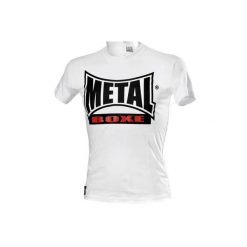 Koszulka z krótkim rękawem Metal Boxe new visual. Białe bluzki damskie METAL BOXE, m, bez wzorów, bez kołnierzyka, bez ramiączek. Za 152.50 zł.
