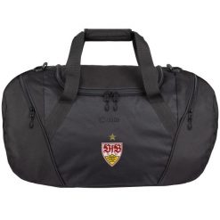 Torba sportowa VfB Stuttgart 2021/22. Czarne torby sportowe JAKO, bez wzorów, z materiału, duże. Za 206.41 zł.