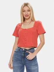 Levi's® Bluzka Pascale A7332-0002 Różowy Regular Fit. Czerwone bluzki damskie s, bez wzorów, z bawełny, bez kołnierzyka, bez ramiączek. W wyprzedaży za 179.99 zł.