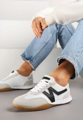 Szaro-Czarne Sneakersy Klasyczne Tenisówki Istia. Szare obuwie sportowe damskie Renee, z jeansu, bez zapięcia, tenisowe. Za 79.99 zł.