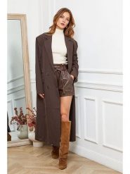 Joséfine Płaszcz przejściowy "Olam" w kolorze brązowym rozmiar: L. Brązowe płaszcze damskie Joséfine, l, bez wzorów, bez kaptura. Za 324.26 zł.