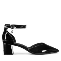 Czółenka Lasocki. Czarne czółenka damskie Lasocki, bez wzorów, bez obcasa. Za 159.99 zł.