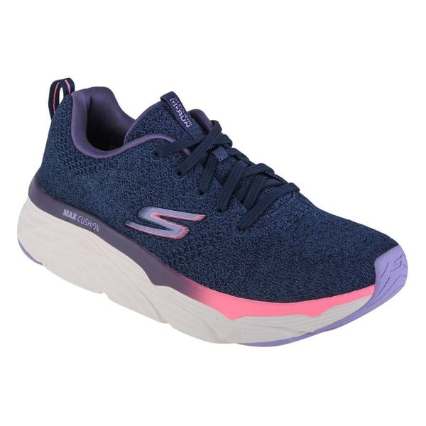 Buty do biegania damskie, Skechers Max Cushioning Elite-Clarion. Niebieskie obuwie sportowe damskie Skechers, z materiału, bez zapięcia, do biegania, Skechers Sport. Za 399.99 zł.