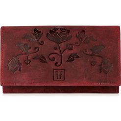 Portfel damski skórzany PAOLO PERUZZI czerwony T-44-RD. Czerwone portfele damskie PAOLO PERUZZI, bez wzorów, ze skóry. Za 74.99 zł.