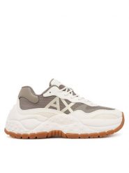 Armani Exchange Sneakersy XW001626 AF19530 MZ281 Khaki. Brązowe obuwie sportowe damskie Armani Exchange, z materiału, bez zapięcia. Za 889.99 zł.