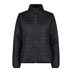 Damska kurtka puchowa CMP. Czarne kurtki damskie CMP, bez wzorów, z puchu, bez kaptura. Za 340.00 zł.