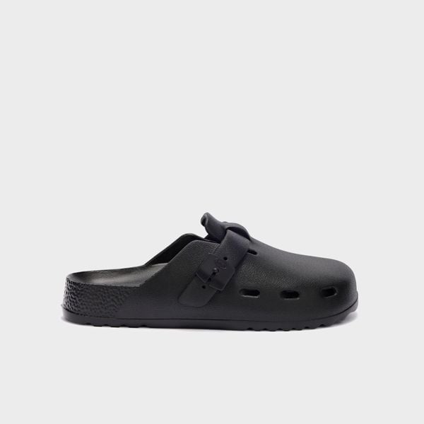Klapki basenowe unisex do pływania Bahia Clog czarne. Czarne klapki damskie Scholl, bez wzorów, z materiału, bez obcasa, bez zapięcia. Za 189.99 zł.