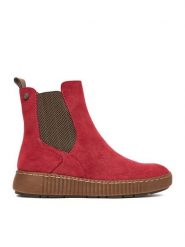 Go Soft Botki CEO-WS5586-07 Czerwony. Czerwone botki damskie GO SOFT, ze skóry, bez obcasa, na płaskiej podeszwie, bez zapięcia. Za 179.99 zł.