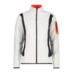 Bluza damska turystyczna CMP 34E6846. Białe bluzy damskie CMP, xs, bez wzorów, z polaru, bez kaptura. Za 323.50 zł.