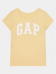 Gap T-Shirt 886003-02 Żółty Regular Fit. Żółte koszulki i t-shirty dziewczęce GAP, bez wzorów, z bawełny, bez kołnierzyka, bez ramiączek. Za 69.99 zł.